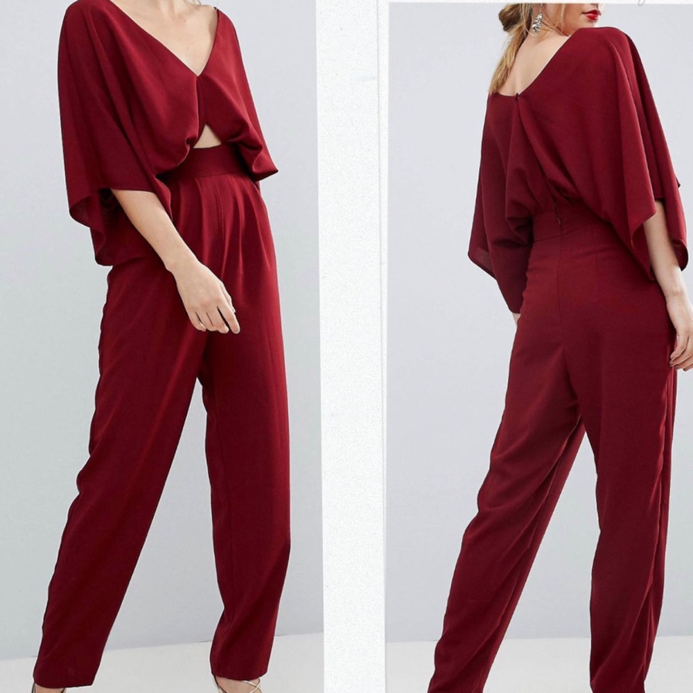 ASOS - Maroon Komodo too Jumpsuit - Tall